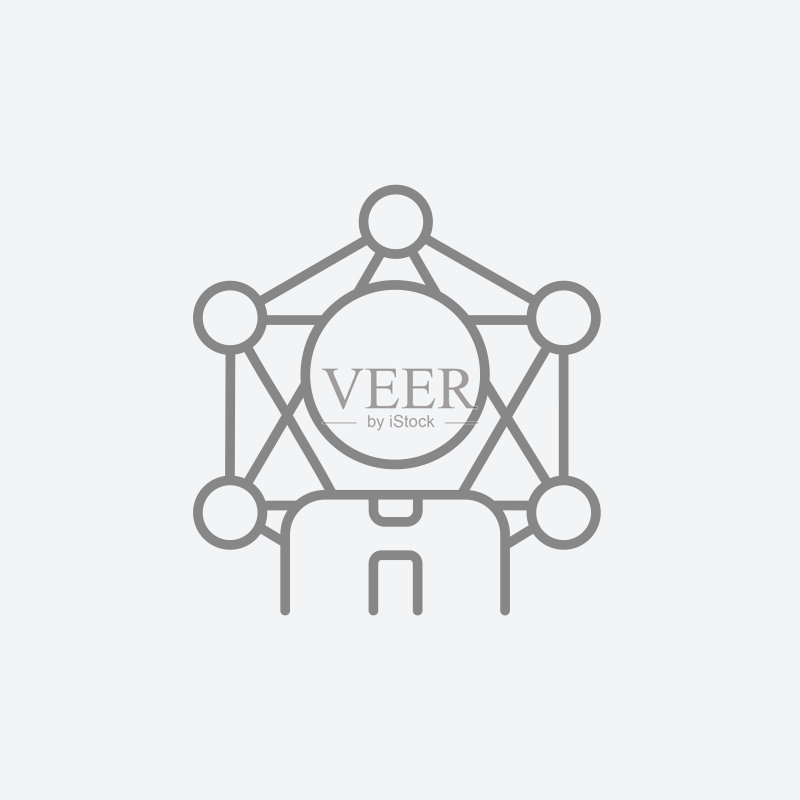 在线商务线性图标图标素材