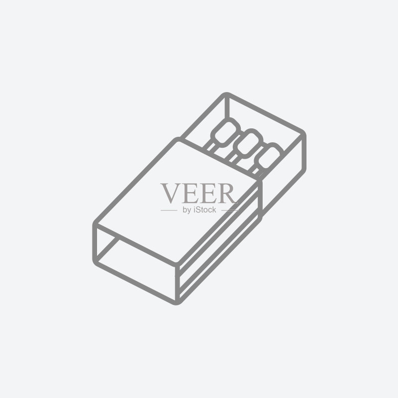 火柴盒线性图标图标素材