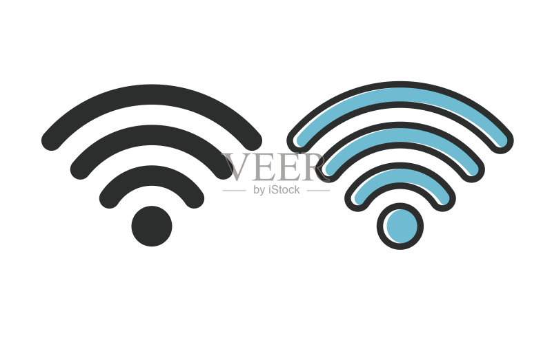 Wi-Fi - 矢量图标。图标素材