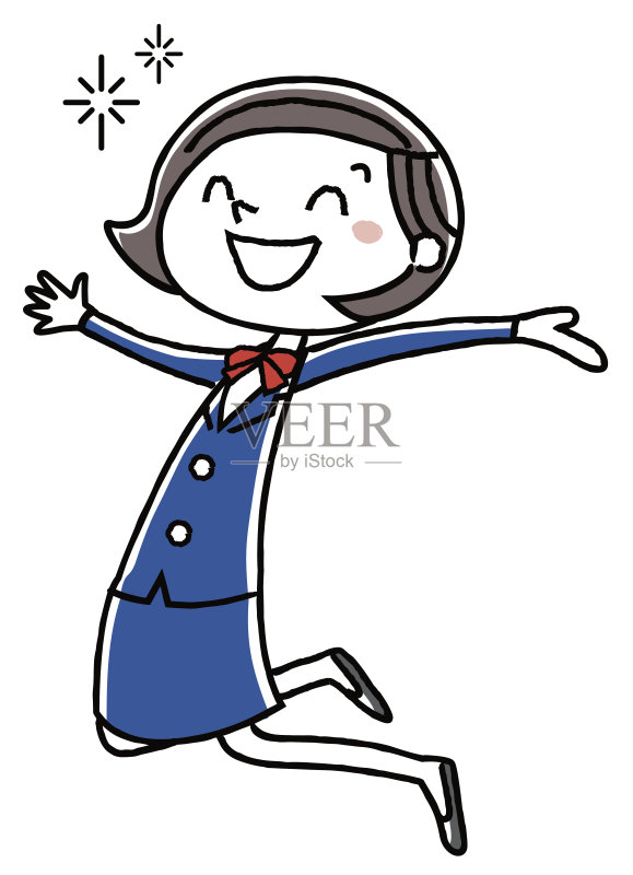 女生喜乐正版元素素材