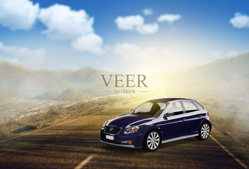 当代汽车优雅汽车运输豪华表演正版插画素材