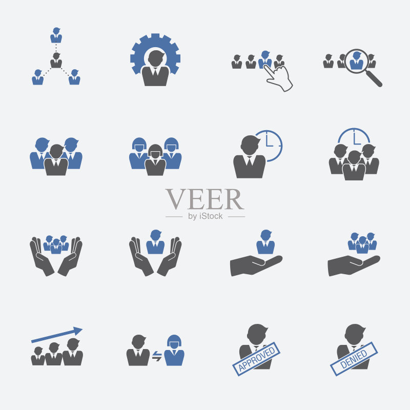 人力资源图标集矢量图图标素材