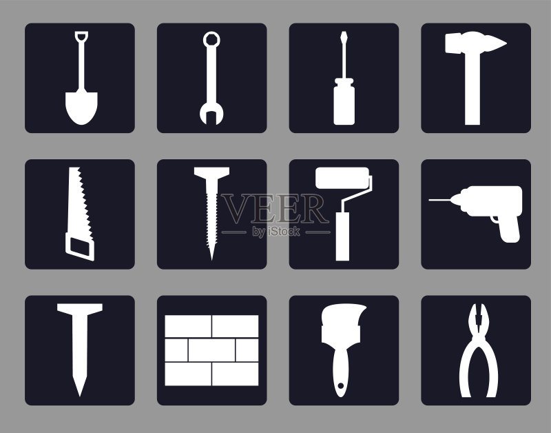 仪器和工具图标集图标素材