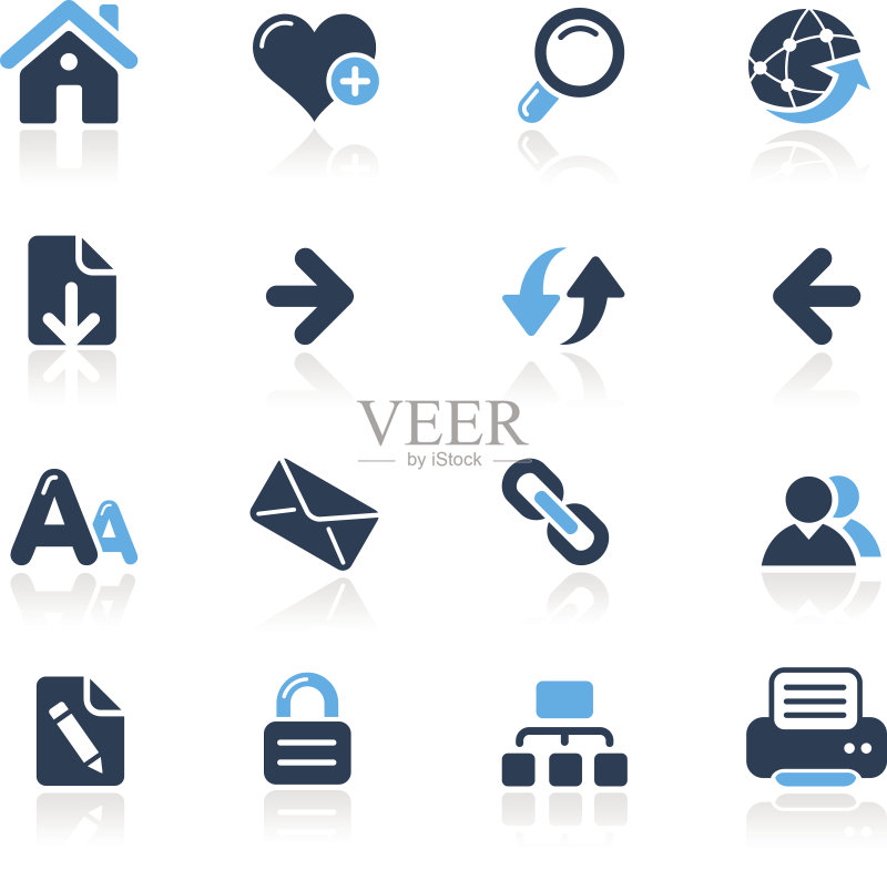 Web导航 // Azure系列图标素材