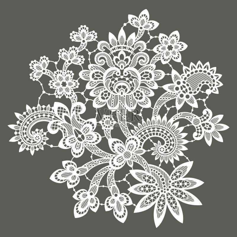 花边。正版插画素材