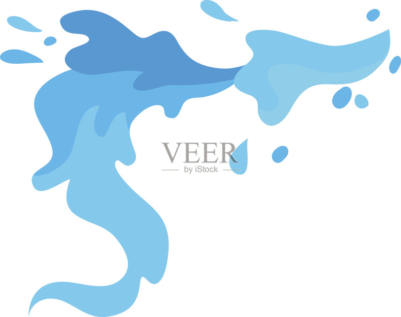 水飞溅向量集正版元素素材