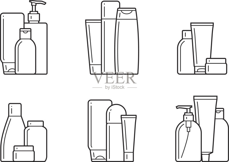 化妆品,扁平图标图标素材