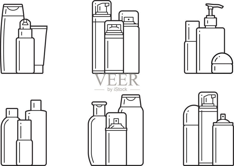化妆品,扁平图标图标素材