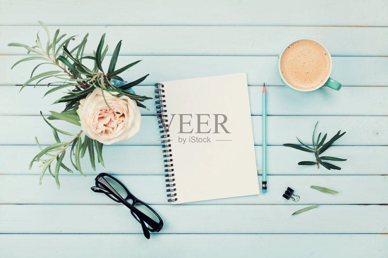 规划设计概念。温馨的早餐。平的样式。正版图片素材