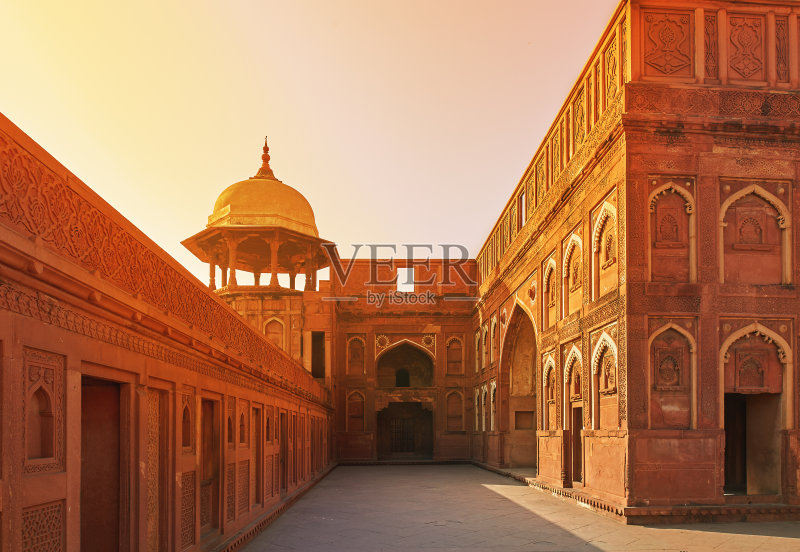 红堡位于印度阿格拉。正版图片素材