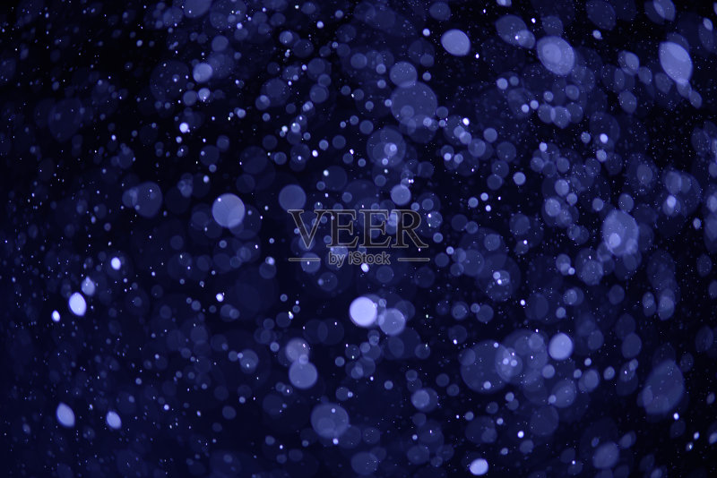散焦抽象蓝色灯光背景正版图片素材