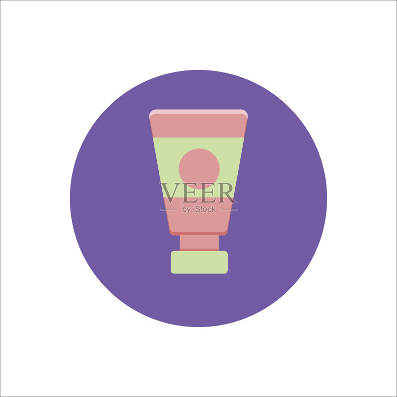 女性润滑剂彩色图标(扁平风格)图标素材
