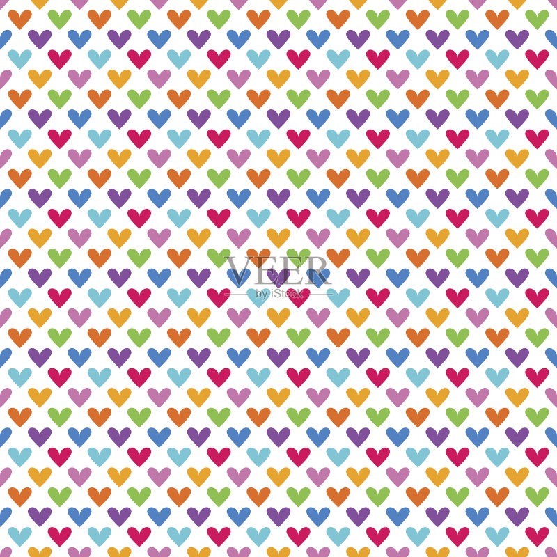 明亮多彩的无缝图案,适合婴儿风格正版插画素材