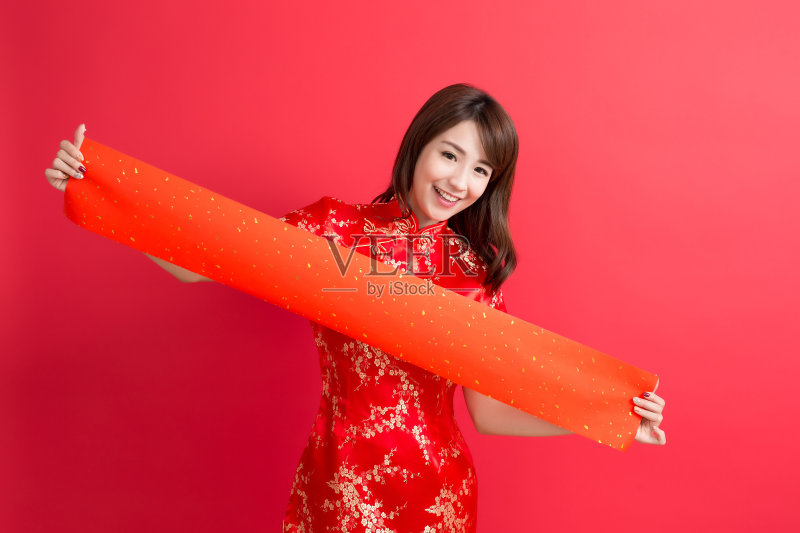 美女穿旗袍正版图片素材