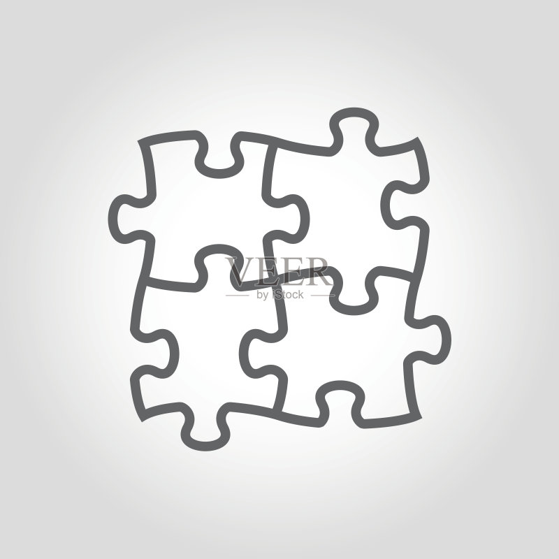 黑色拼图图标矢量素材图标素材