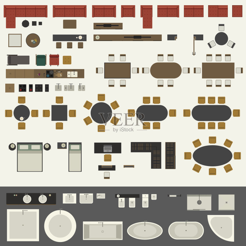 家具集正版插画素材