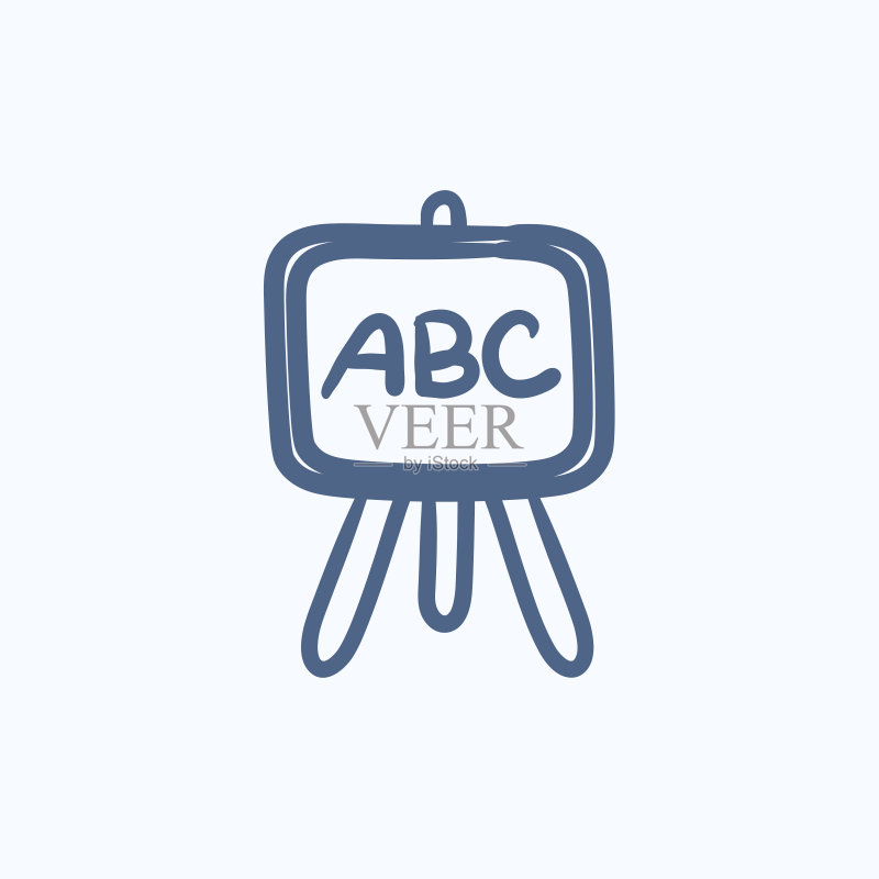 支架上的木板素描图标图标素材