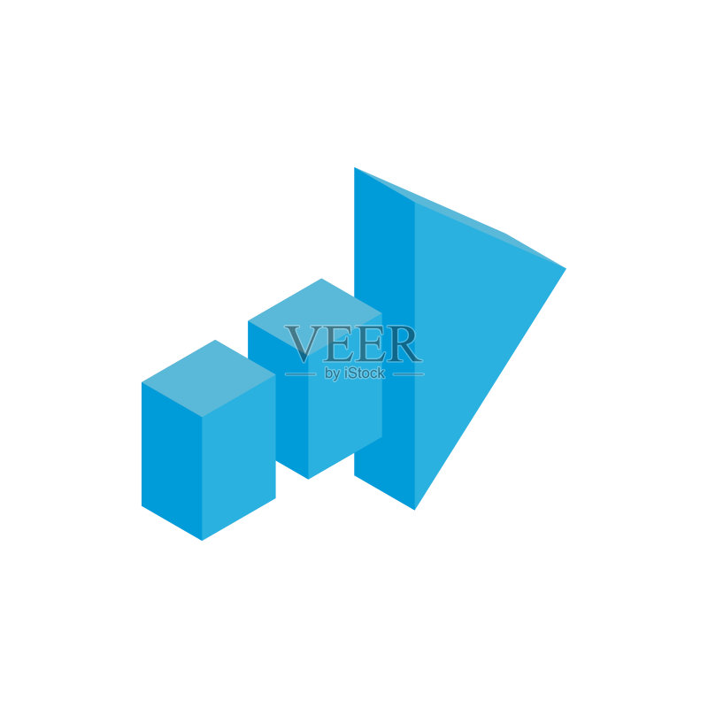 等距断线3D箭头图标图标素材