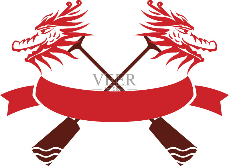 龙舟平面设计正版插画素材