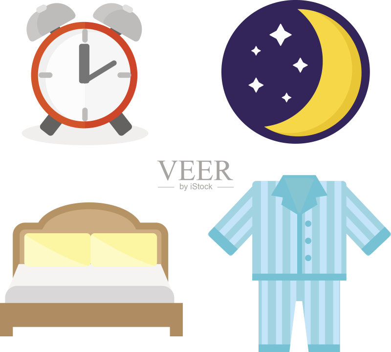 睡眠图标矢量插画图标素材