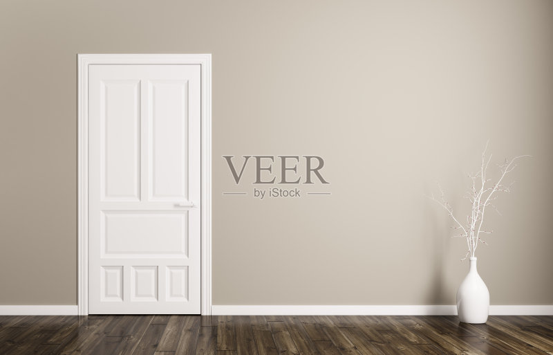 室内背景与门3d渲染正版图片素材