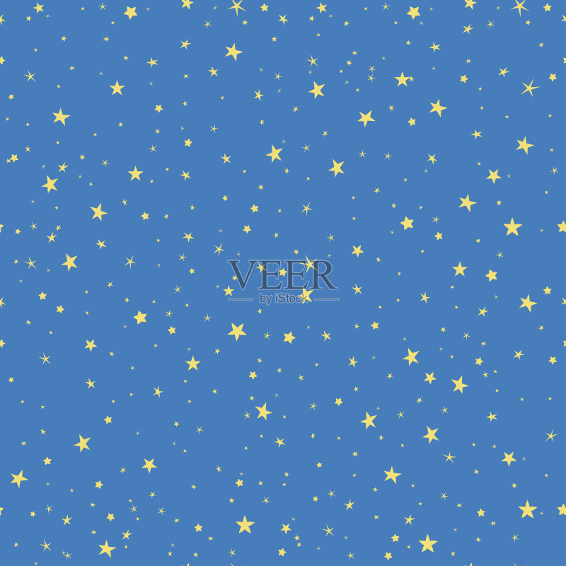 天空中闪烁的星星。神奇的星光的背景。正版插画素材