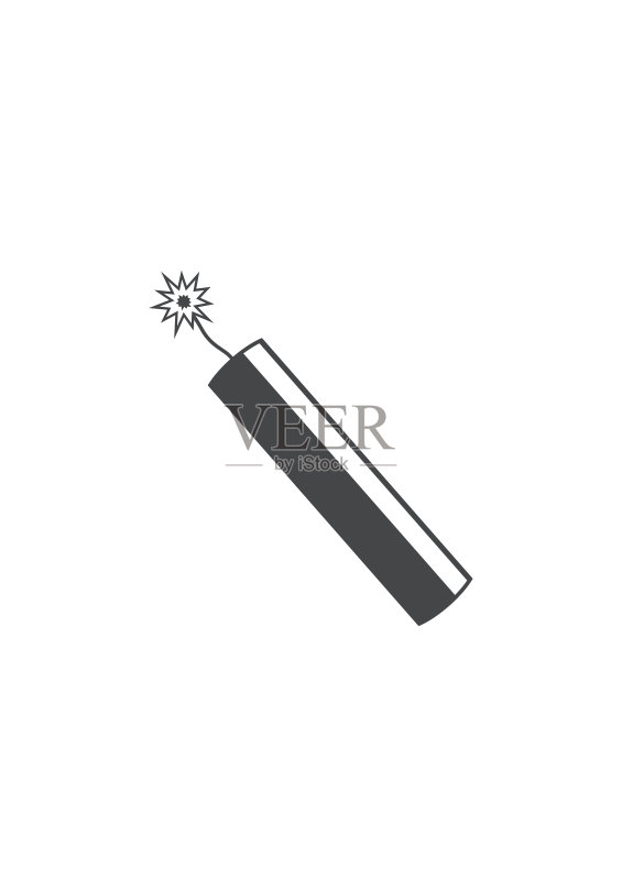 带燃烧引线的炸弹爆炸图标图标素材