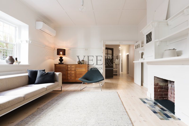 豪华客厅的室内风格在现代家具正版图片素材