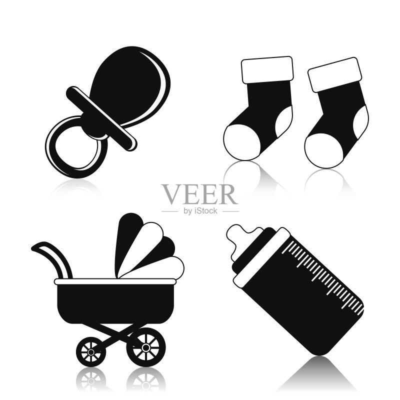 宝贝设计,矢量插图。正版插画素材