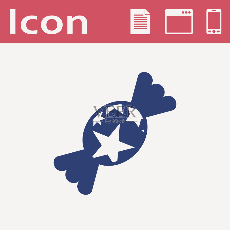 星星糖果扁平图标图标素材