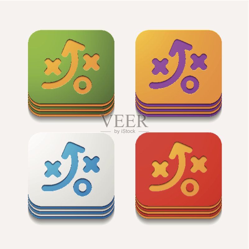 方形战术按钮图标素材