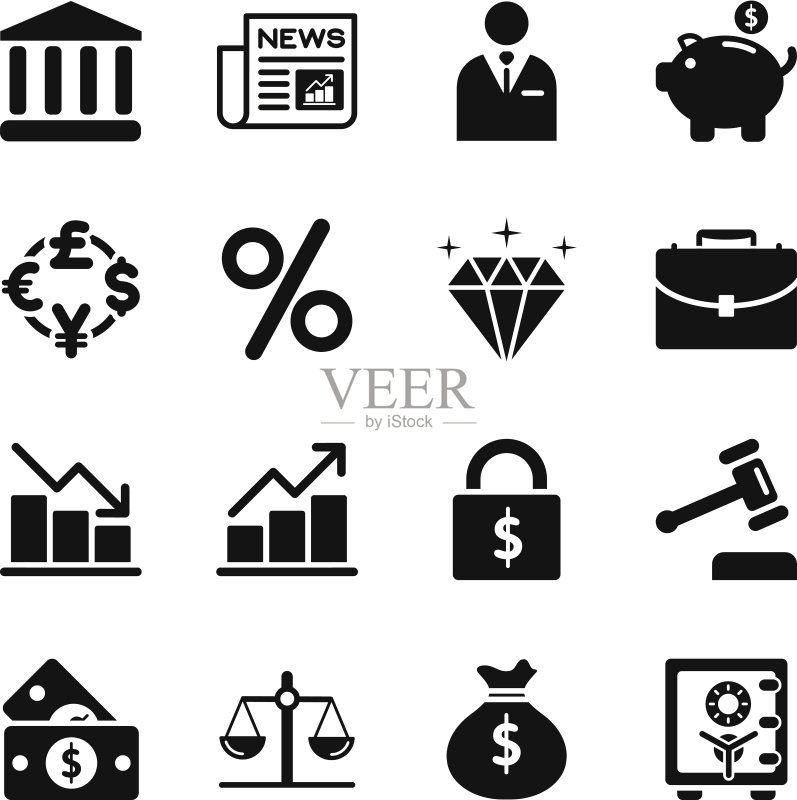 金融交易相关图标合集1图标素材