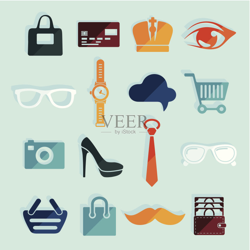 一套时尚偶像图标素材
