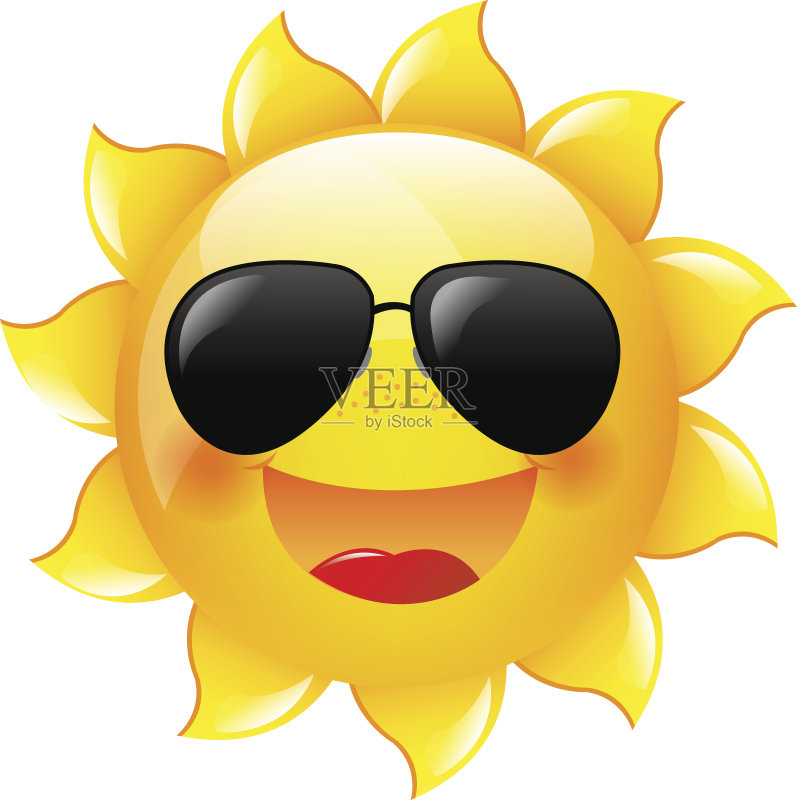 微笑的阳光正版插画素材