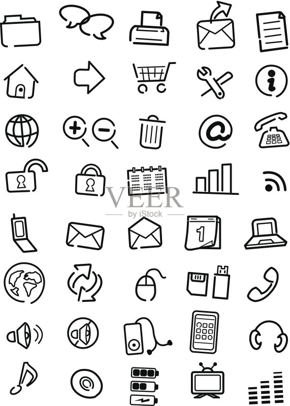 Web图标、按钮、笔记矢量素材图标素材