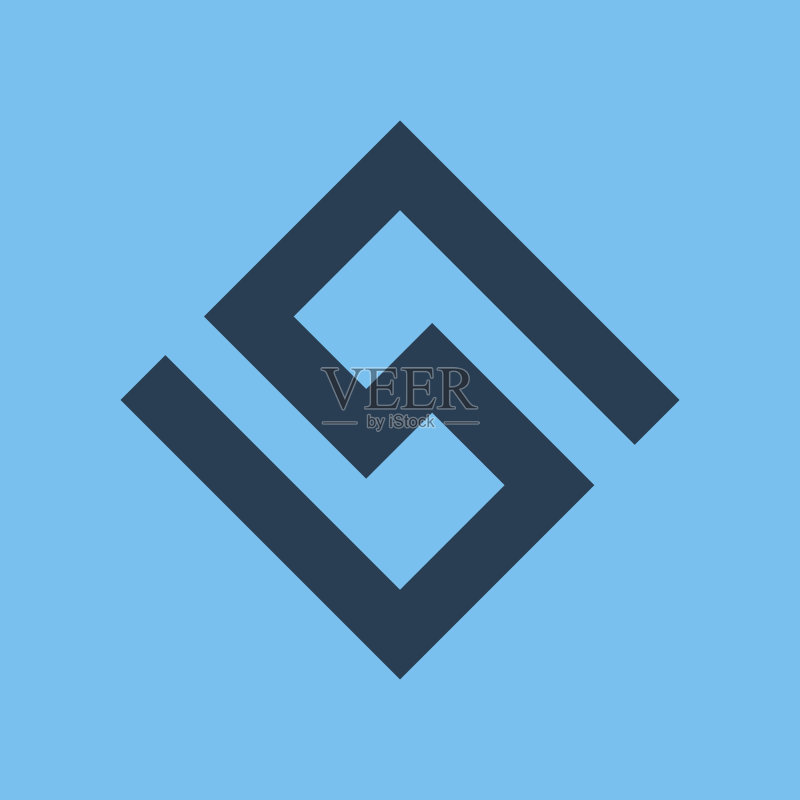 S字母线条图标图标素材