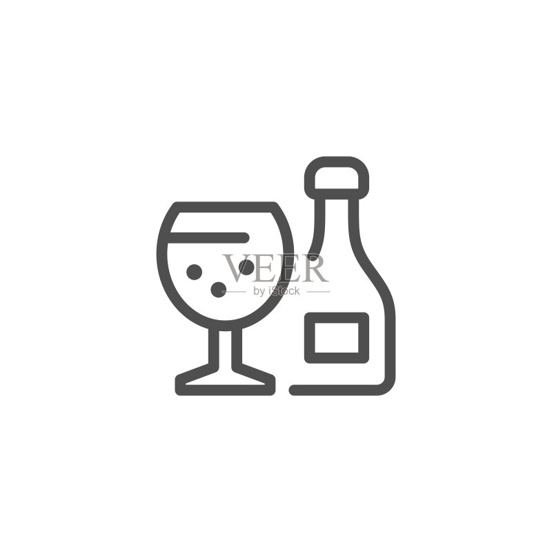 酒精线条图标图标素材