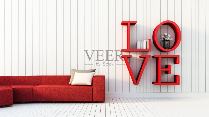 爱情-现代室内情人节正版图片素材