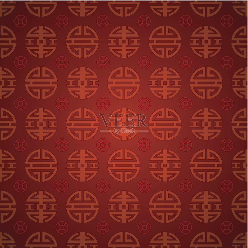 向量:抽象的中国古典风格背景正版插画素材