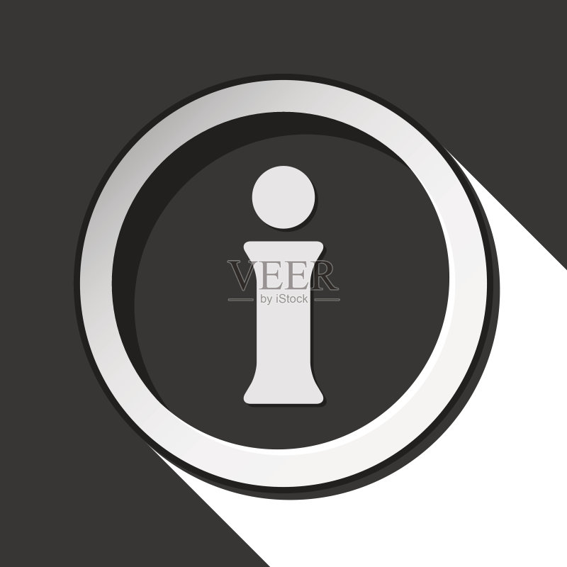 图标 - 带有阴影的信息图标素材