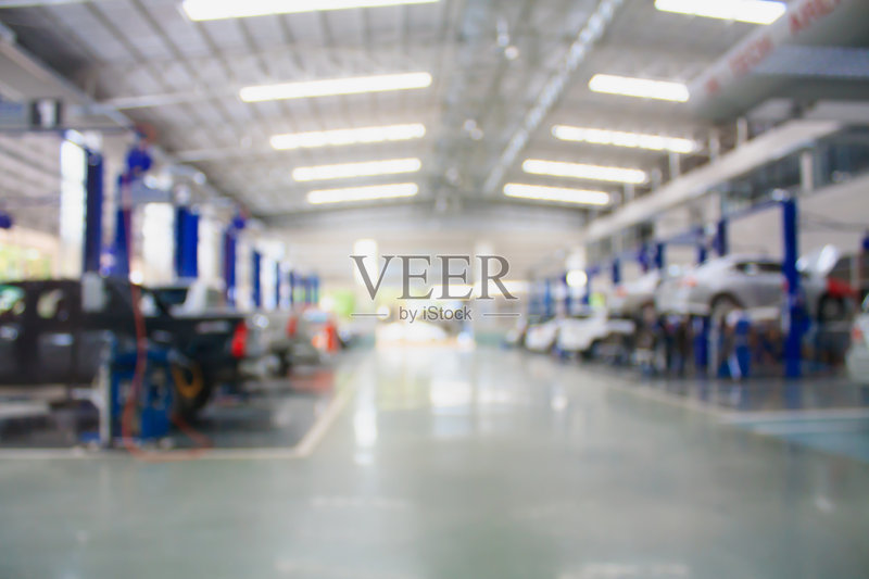 汽车维修服务中心背景模糊正版图片素材