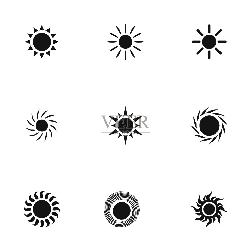 太阳图标集图标素材