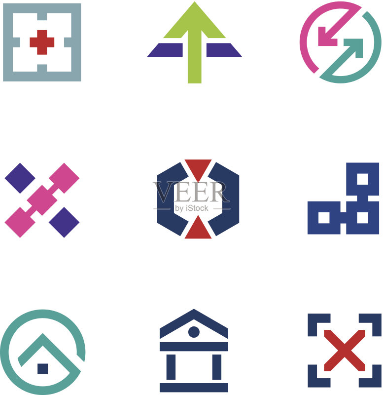 导航定位菜单栏创业公司logo灵活图标集图标素材