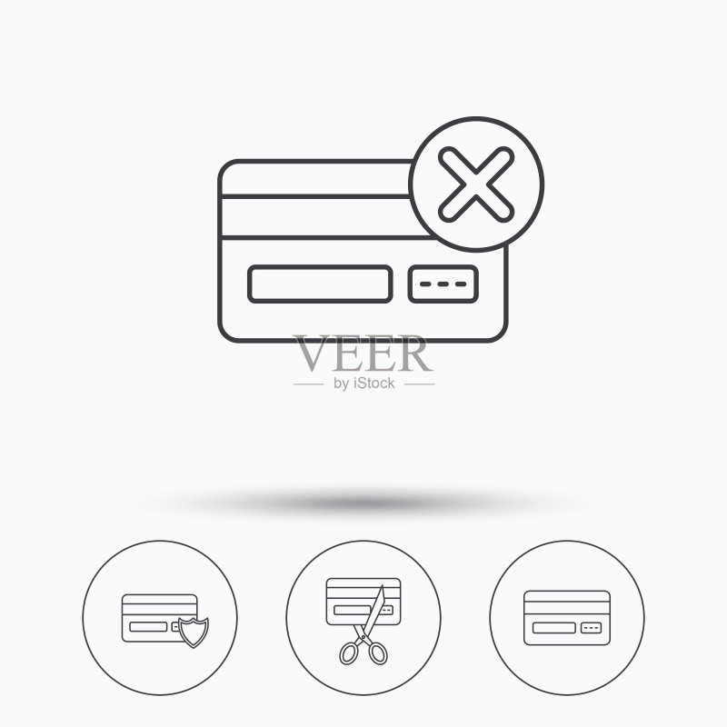 银行信用卡图标。银行标志图标素材