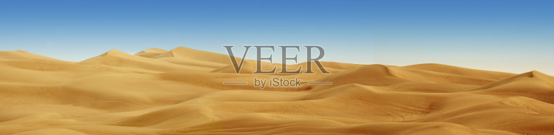 沙漠沙丘全景正版图片素材