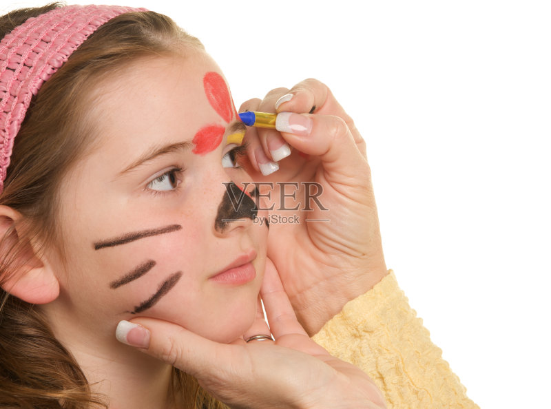 可爱的六岁有服装化妆应用正版图片素材