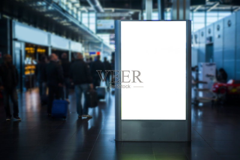 广告牌在机场正版图片素材