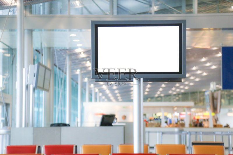 机场休息室的屏幕正版图片素材