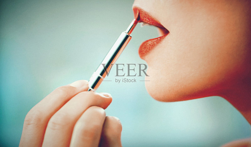 化妆的过程。正版图片素材