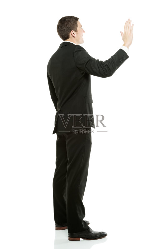 商人挥舞的手正版图片素材